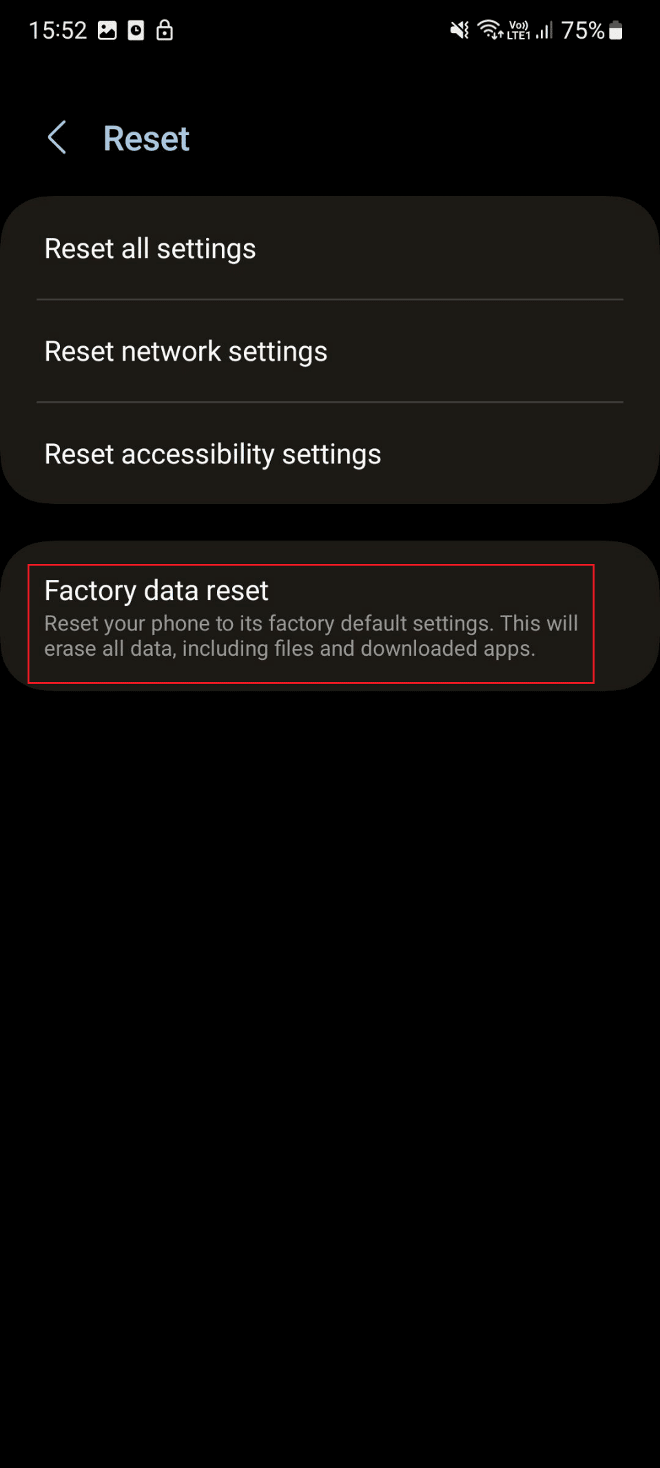 factory data reset s21