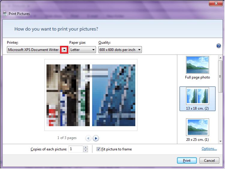 Windows Image Printing Wizard