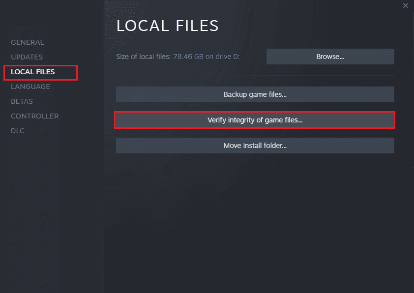 verify integrity of game files sample