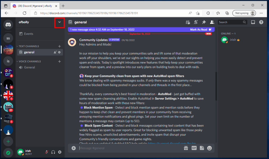 Click on the name of the server. Fix Discord Server Owner Crown Not Showing