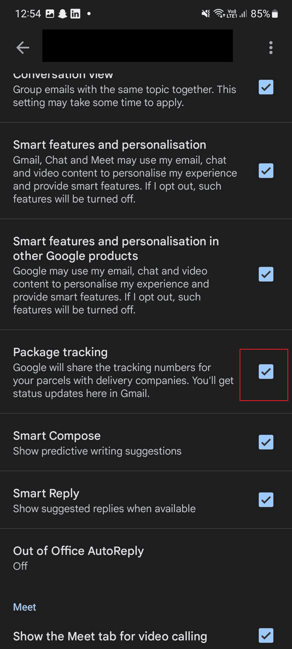 tick mark package tracking