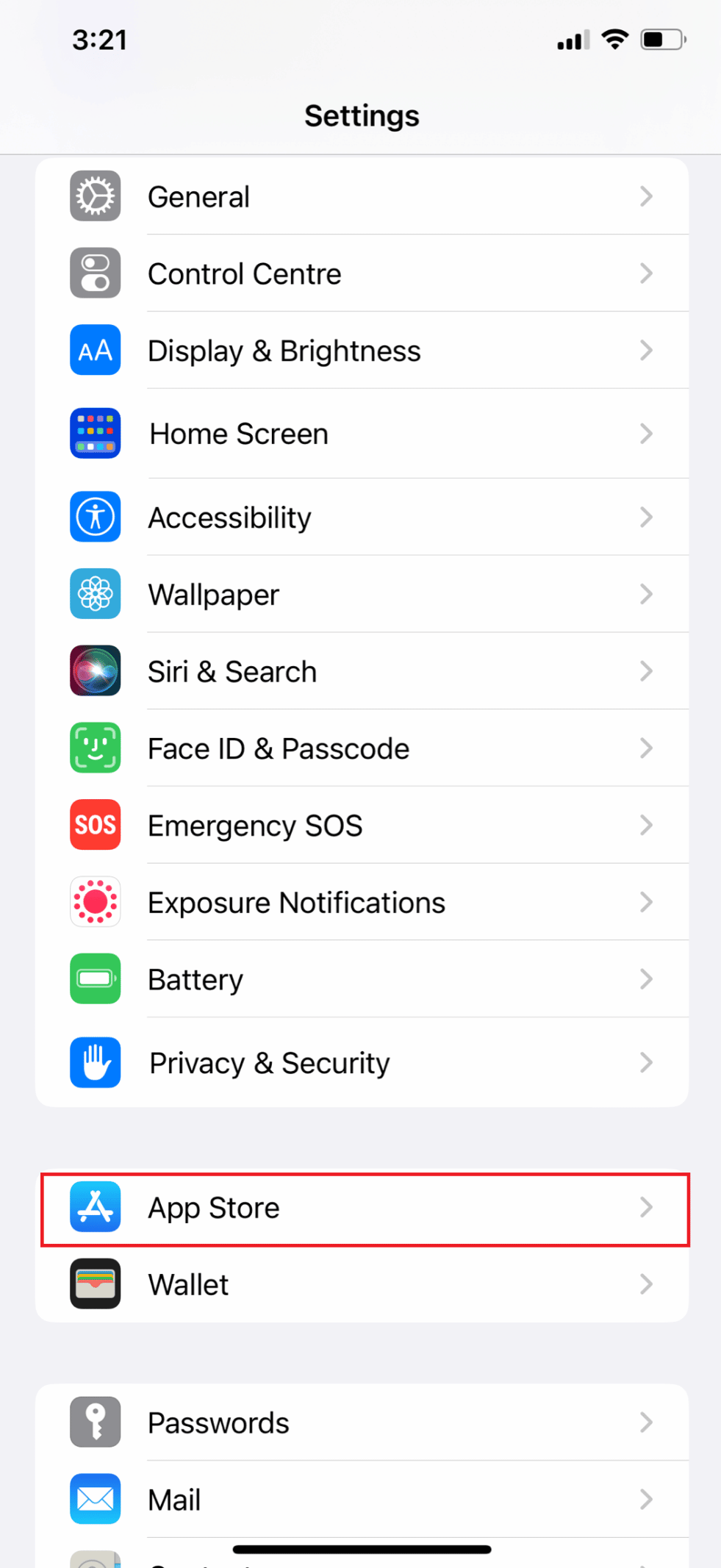 tap on App Store