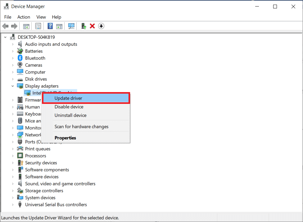 Update graphics driver