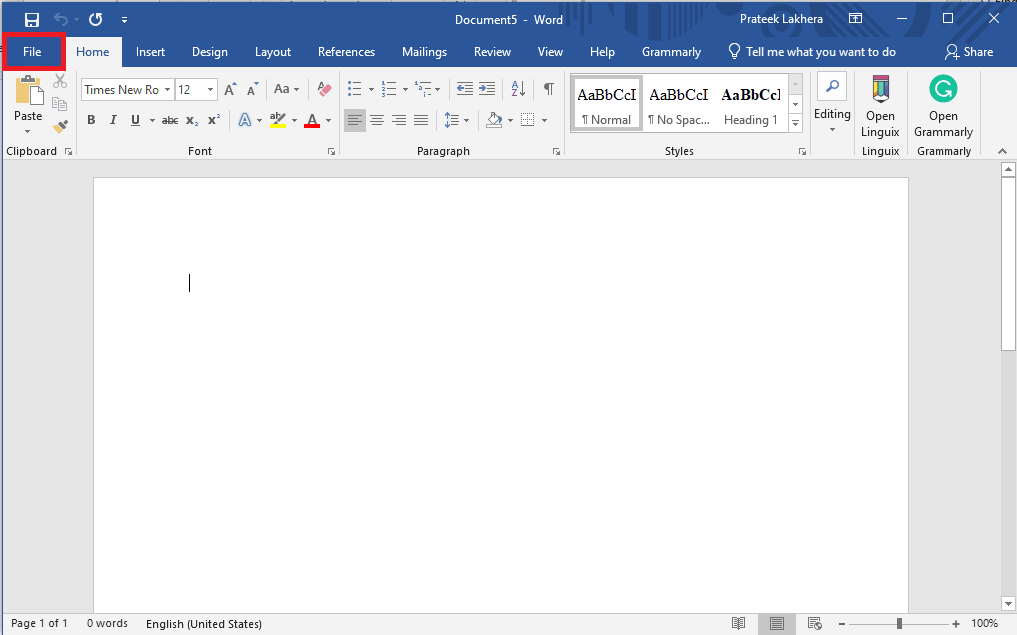 click on File. 12 Ways to Fix Unreadable Content in Microsoft Word
