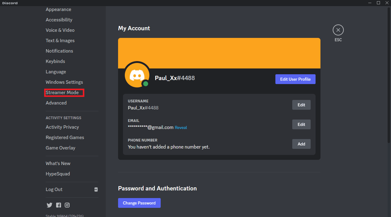 select the Streamer Mode option. Fix Discord Search Not Working on PC