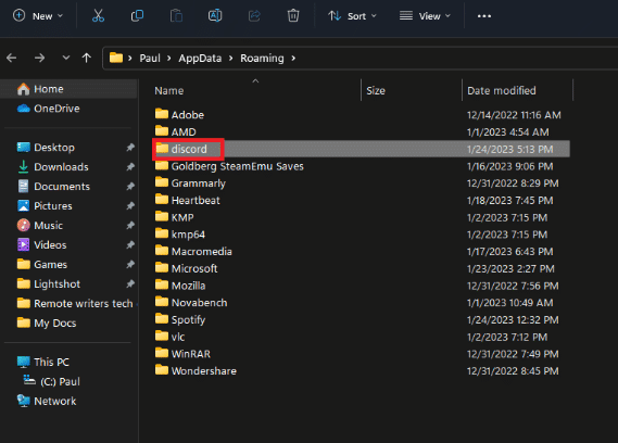 Look for the discord folder and open it