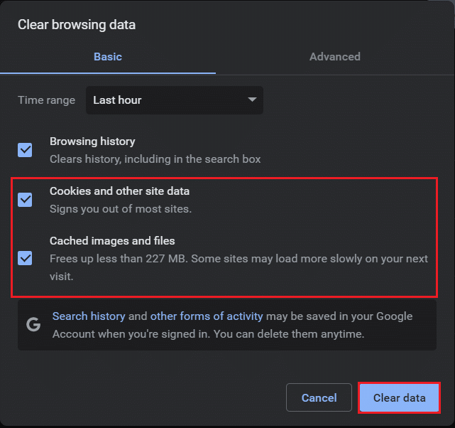 click on clean data button to clear browsing data in google chrome. 7 Ways to Fix Disney Plus Error Code 401