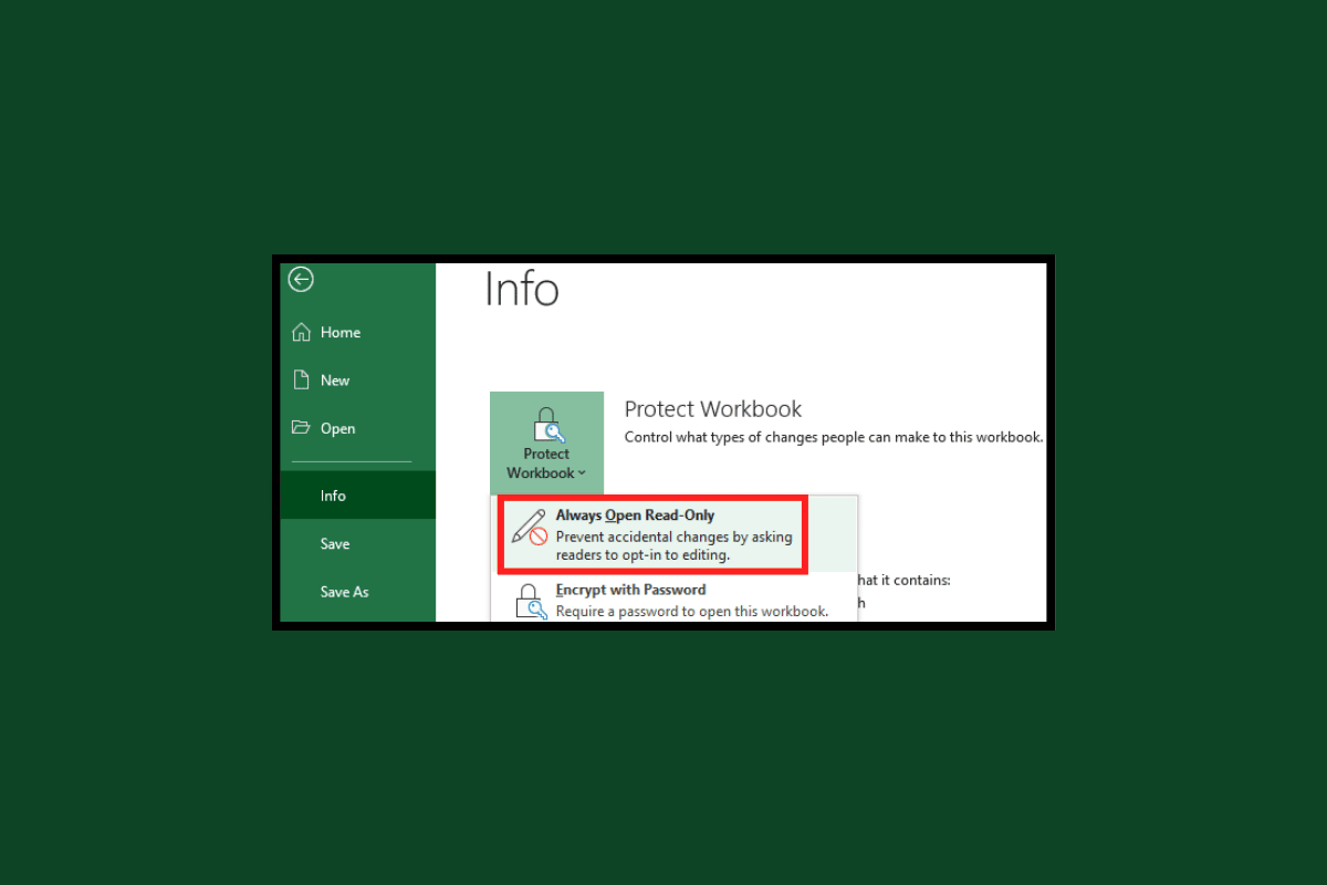 How to Make Excel File Read Only