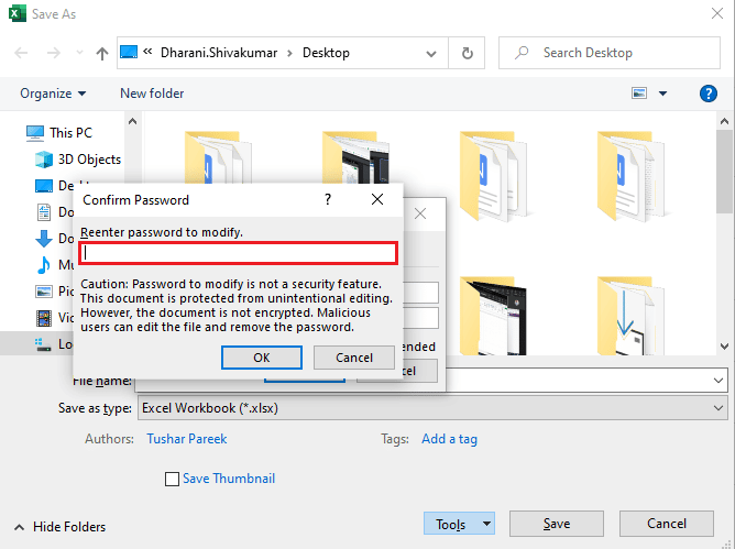 Re-type your password and click on OK. How to Make Excel File Read Only