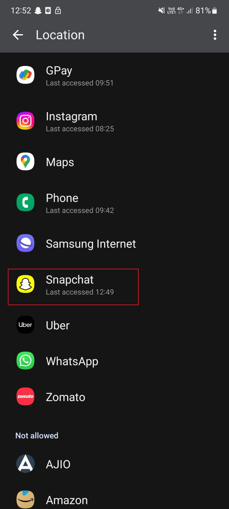 under location snapchat