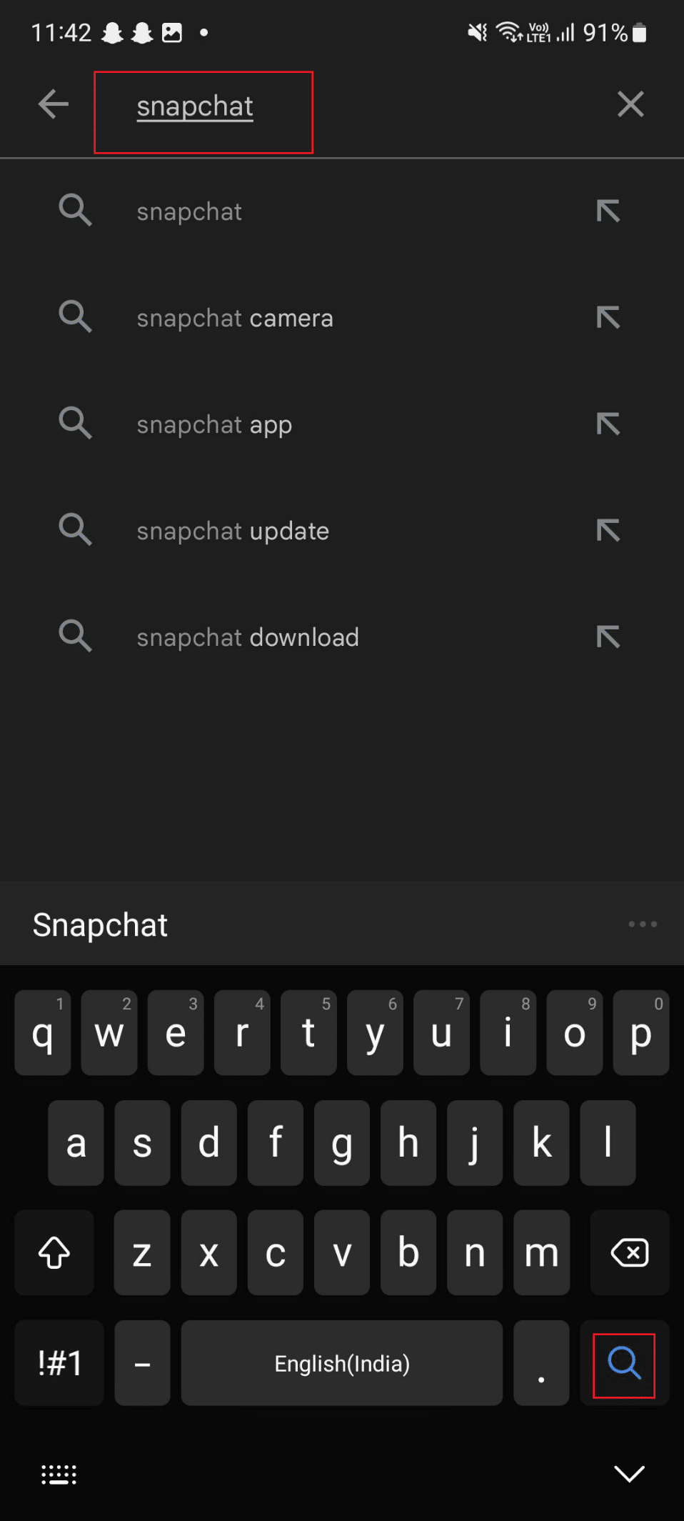 search icon on play store