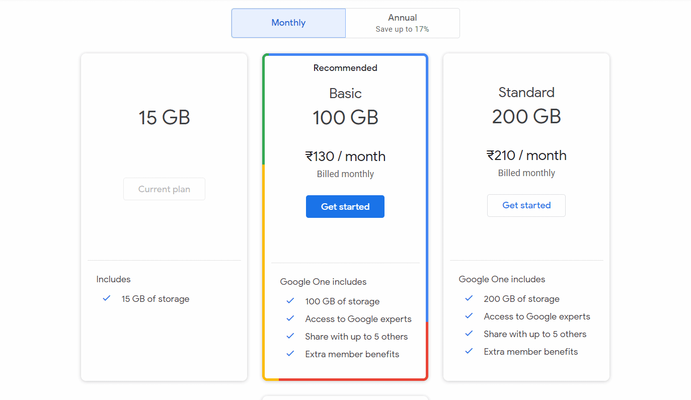 Google Cloud storage plans and pricing page | Fix WhatsApp Photos Not Backing Up to Google Photos on Android