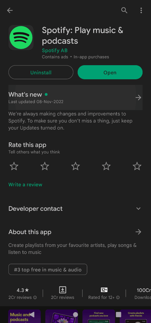 update spotify on google play store. Fix No Sound on Spotify on Android