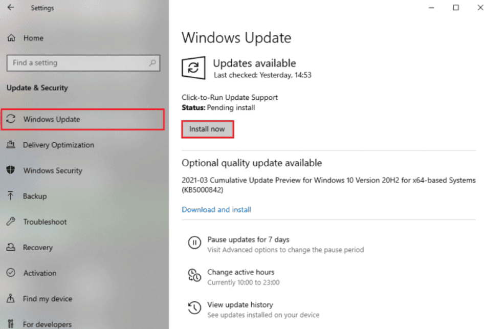 Update Windows