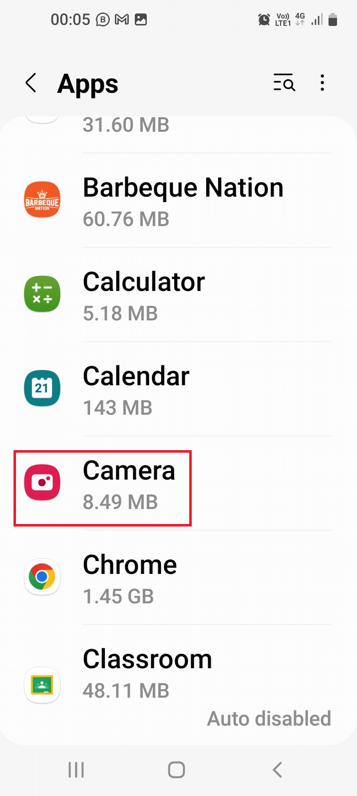 Tap on the Camera app 