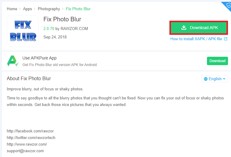 Fix Photo Blur
