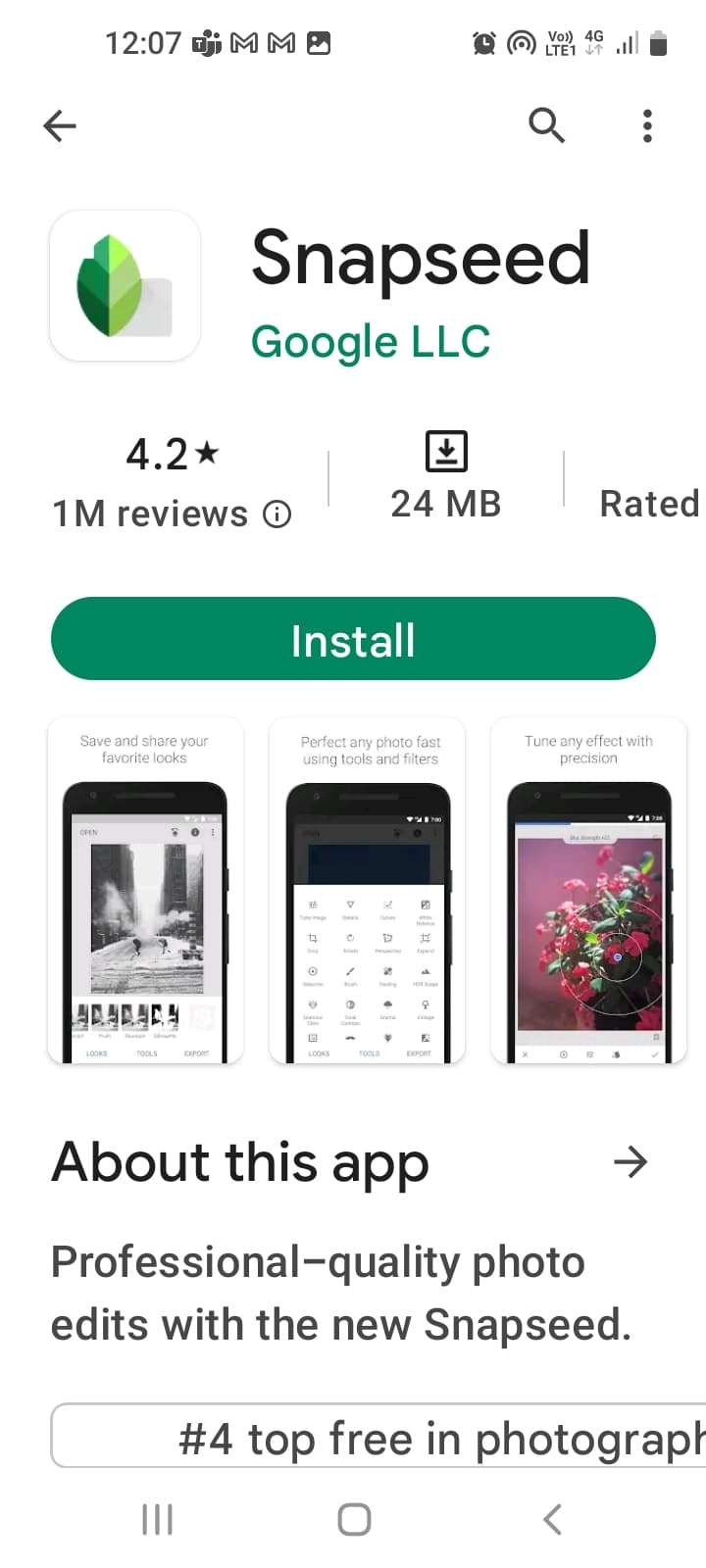 Snapseed. How to Fix Blurry Pictures on Android