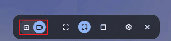 click on the recording icon