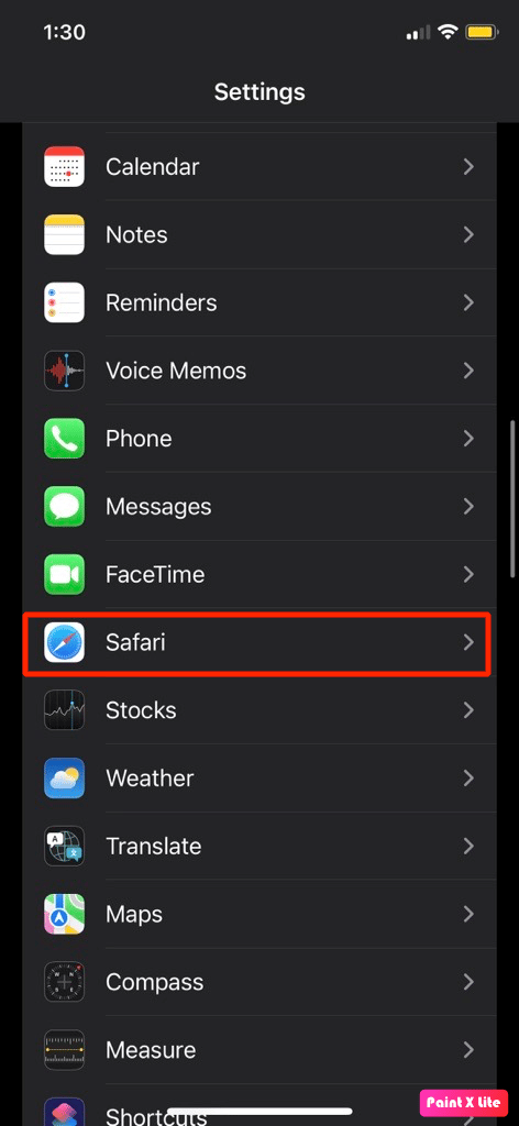 tap on safari