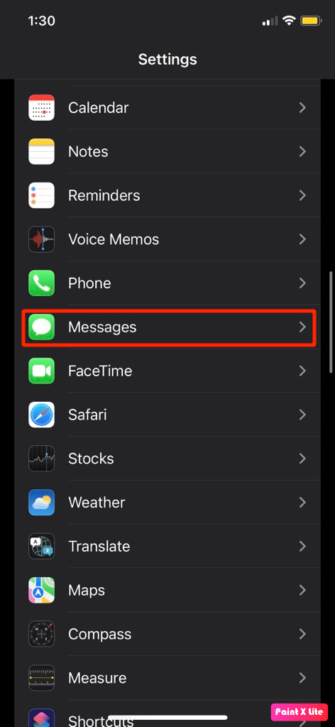 tap on messages