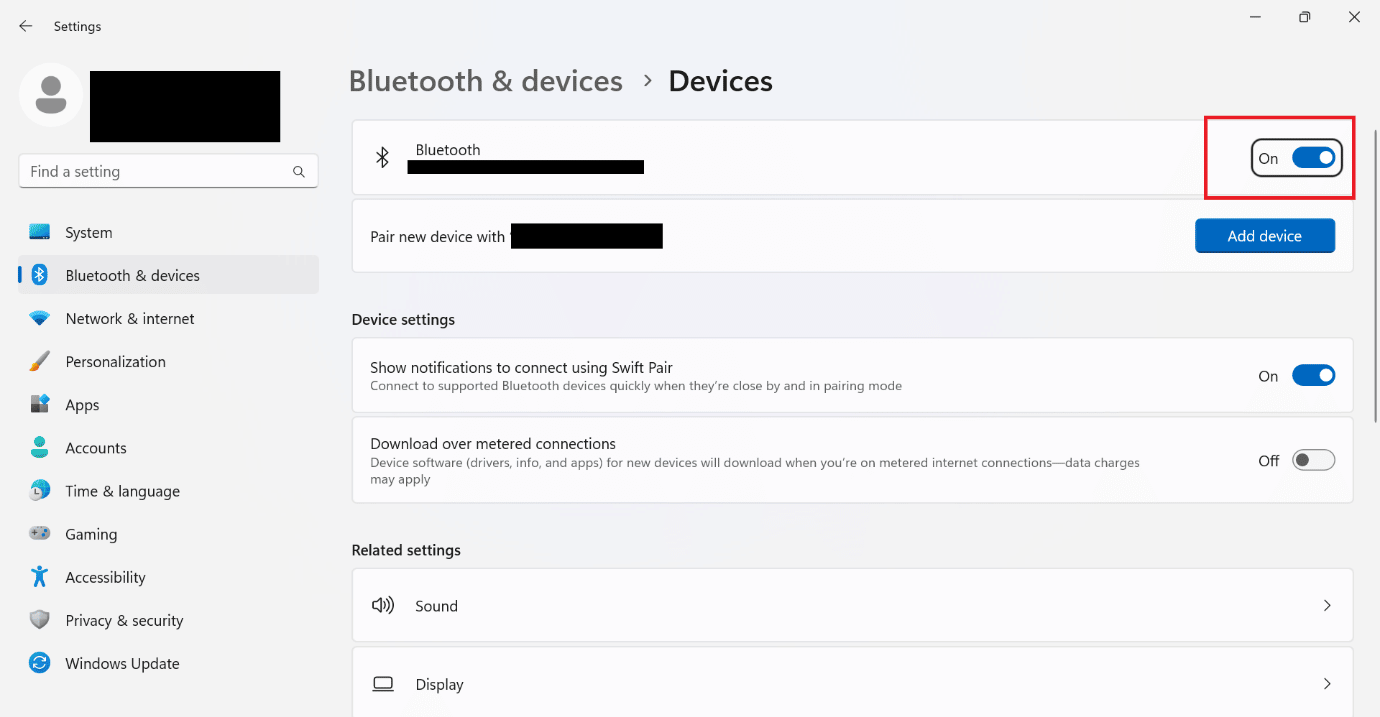 turn on bluetooth on windows