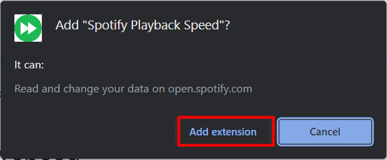 click on add extension