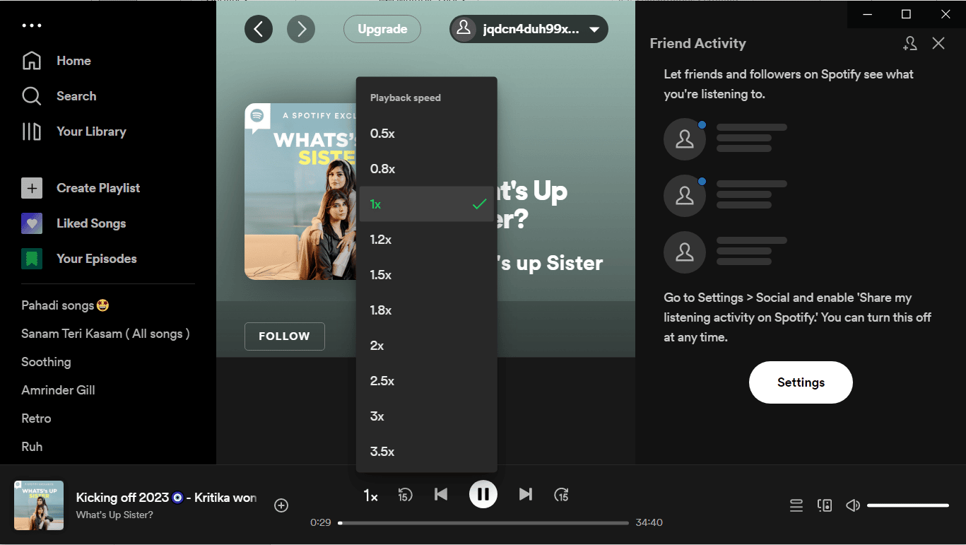 Select any speed option on spotify | Spotify slow down songs