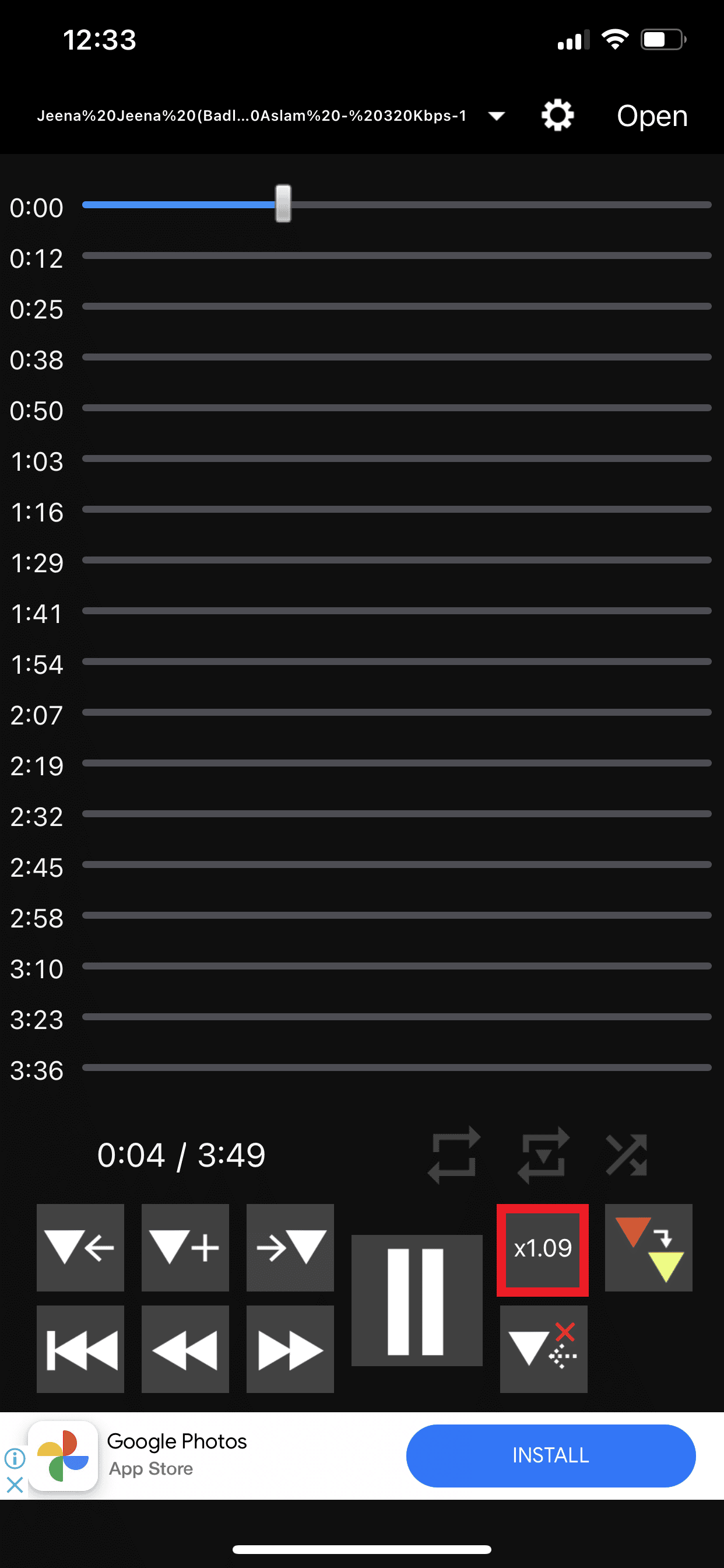 Tap on the speed icon to launch Speed settings | how to change Spotify playback speed