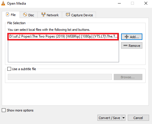 Select the video file that you want to convert. How to Fix Video Lag in VLC Media Player on Windows