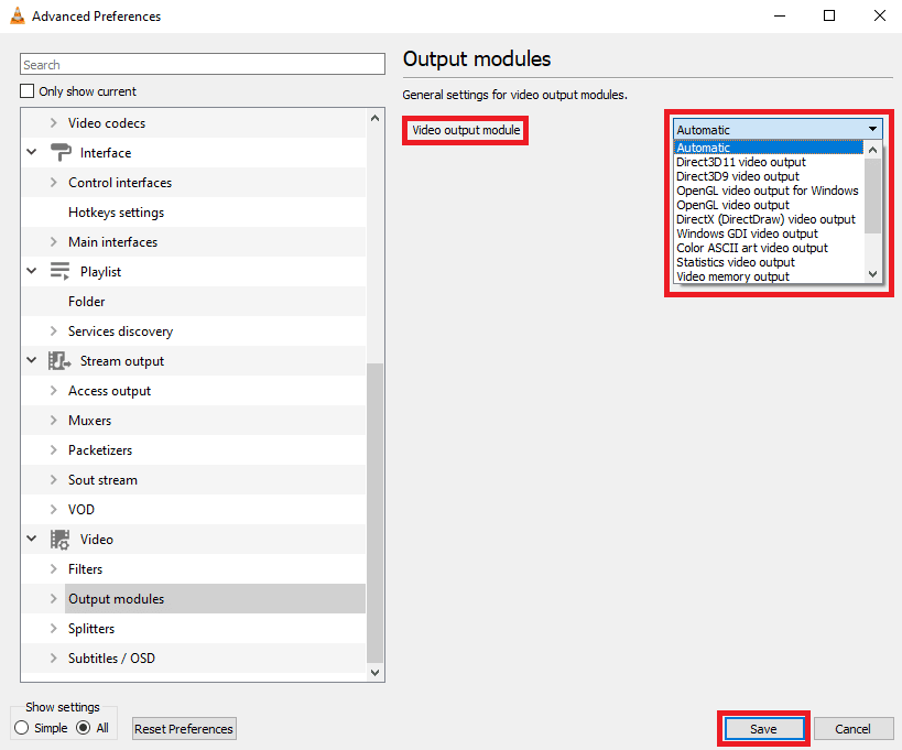 click Save to see which setting works for you