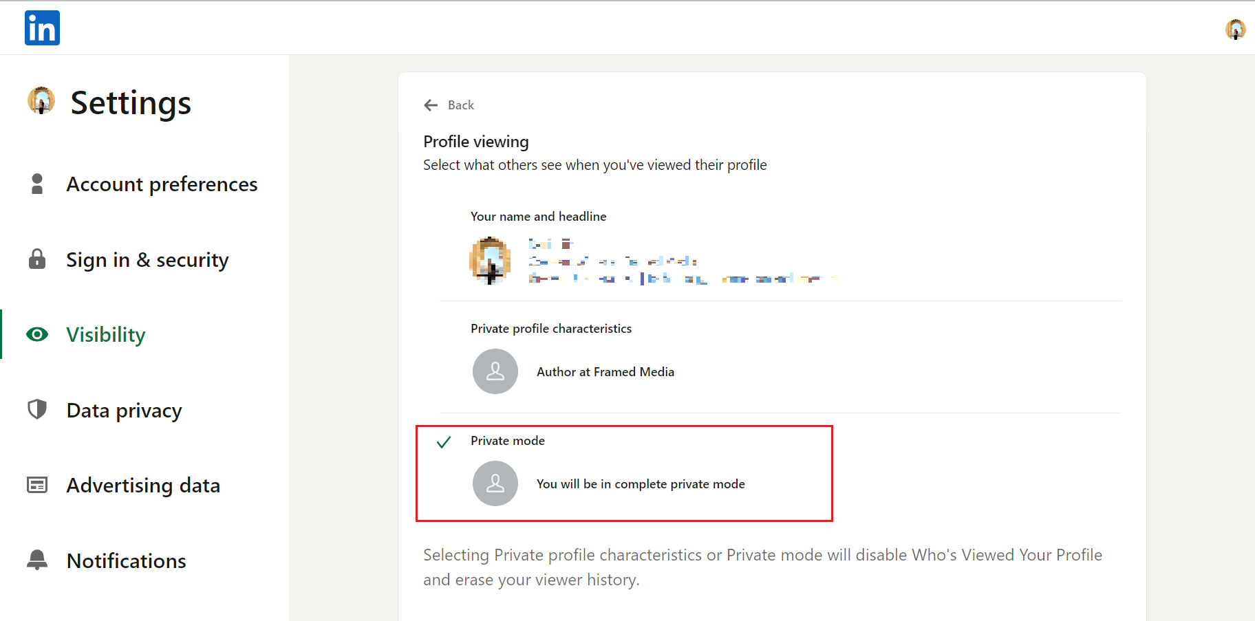 you will be in complete private mode