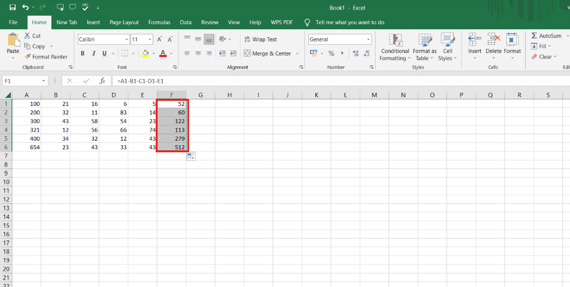 Drag down if you want the other calculation in the same formula and you can do it by selecting the cell where the formula was written and at the corner plus sign will appear, drag it down to the end.