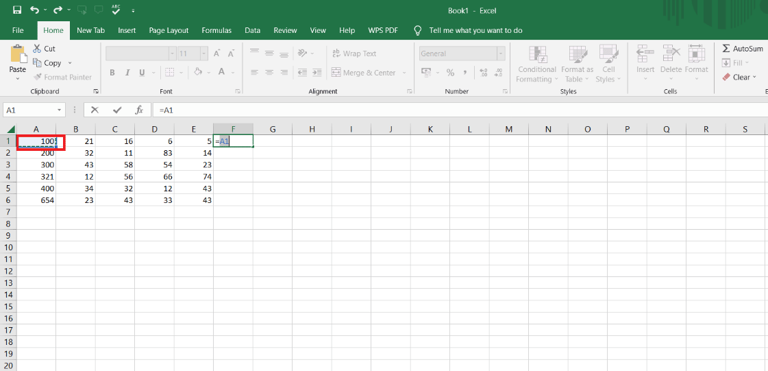 Click on the first cell you want to subtract other multiple cells with. | How to Subtract Multiple Cells in Excel