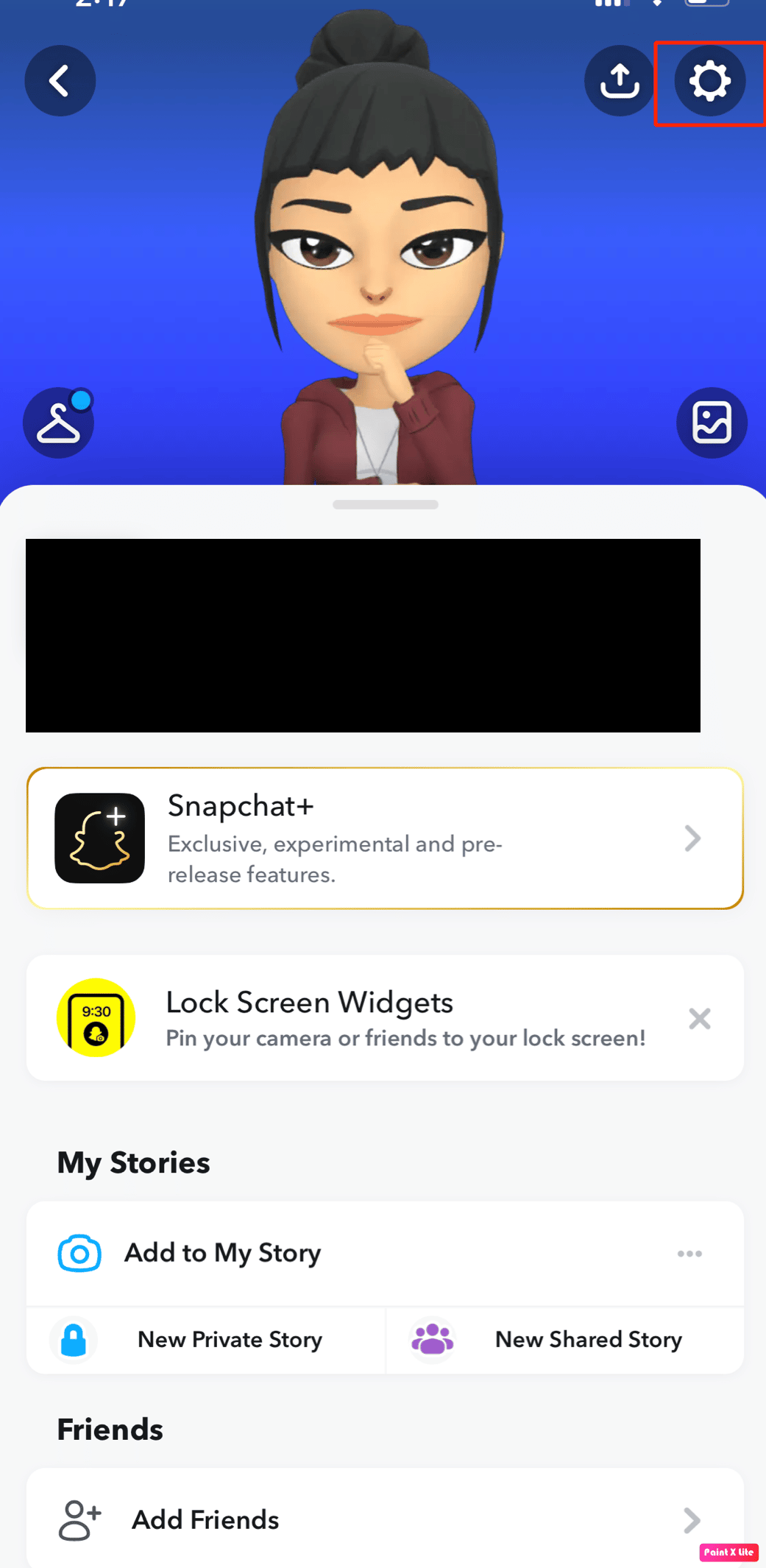 tap on settings icon | How to Fix Snapchat Filters Not Working on iPhone