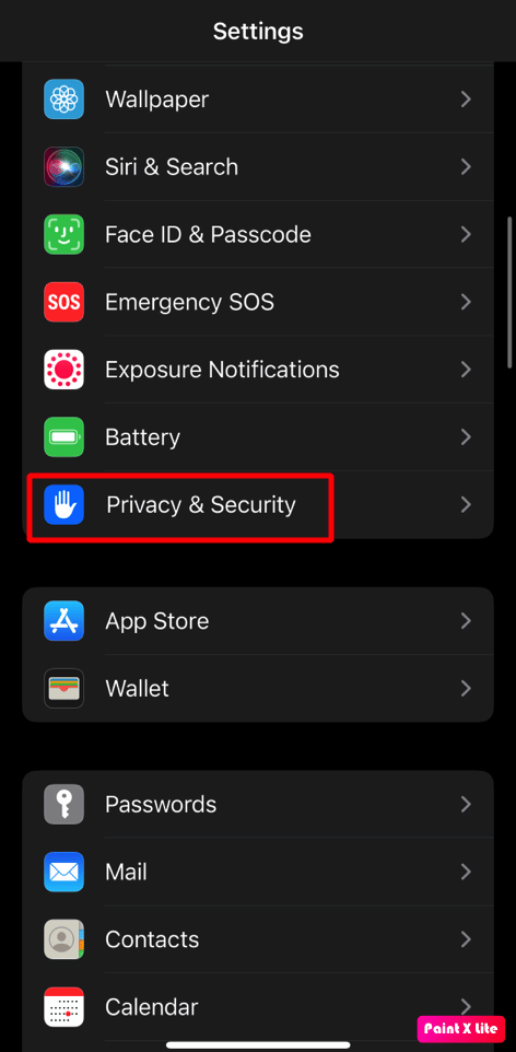 choose privacy and security | How to Fix Snapchat Filters Not Working on iPhone