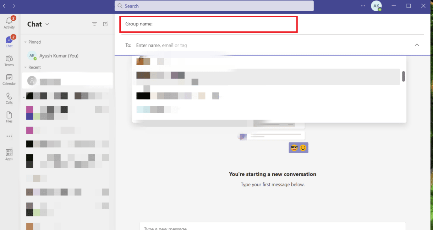 select the Down Arrow button. How to Create a Group in Teams