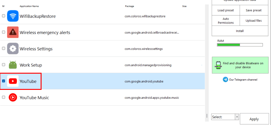 Select the YouTube app from the list | How to Remove YouTube from Smart TV