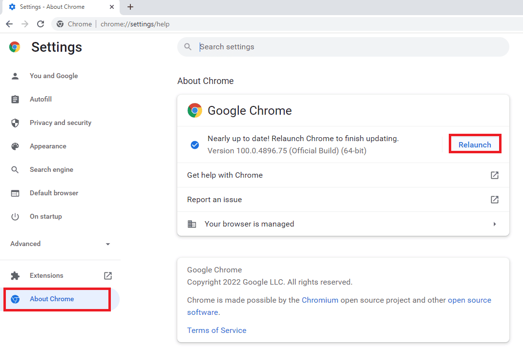 Update Google Chrome