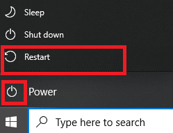 restart on windows