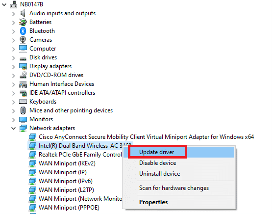 Update Network Adapter Driver