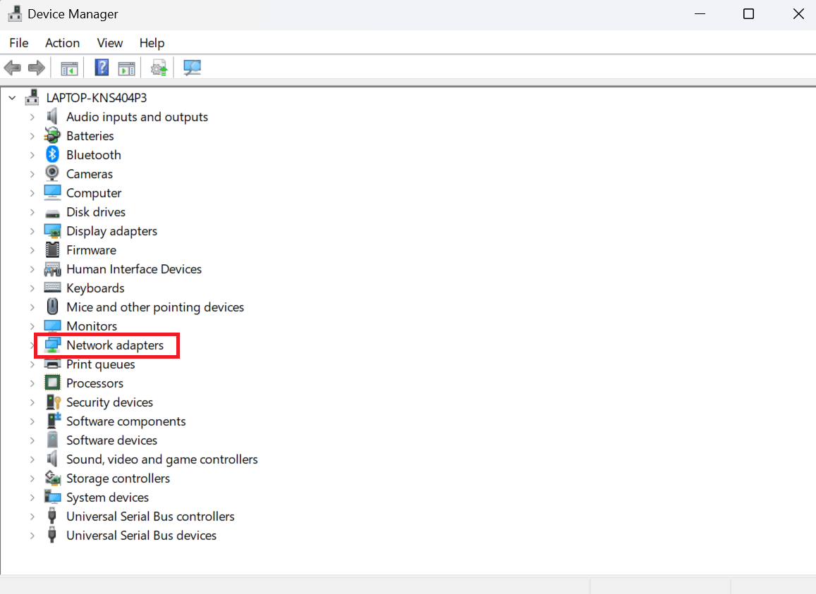 network adapter on device manager