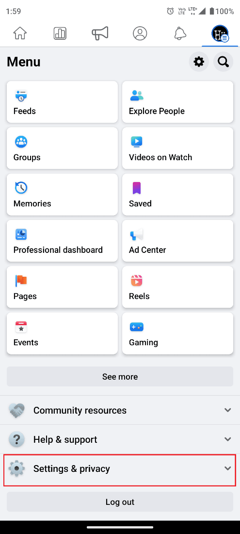 go to Settings and privacy and tap on it. How to Unlink WhatsApp from Facebook Page