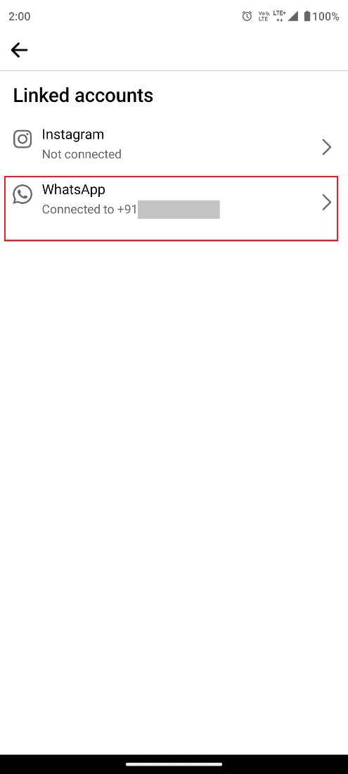 Tap on the WhatsApp tab. How to Unlink WhatsApp from Facebook Page