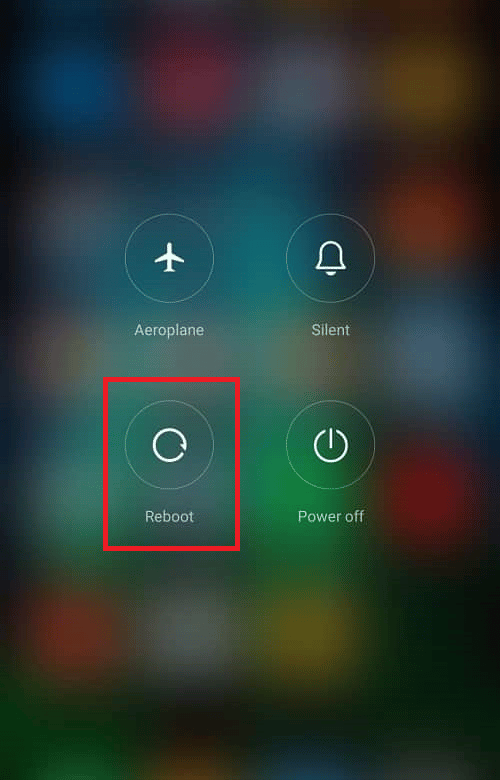 Tap on Reboot to start the restart process
