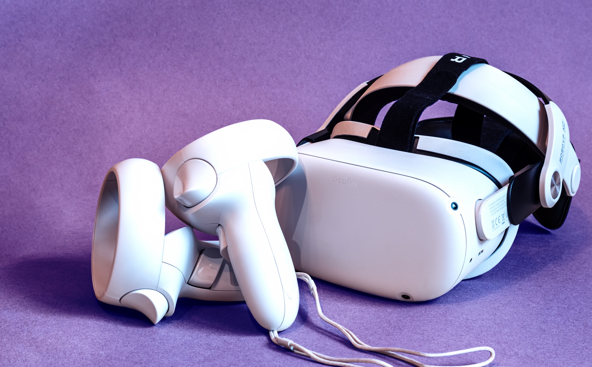 vr headset and controllers