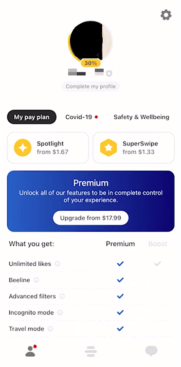 bumble profile