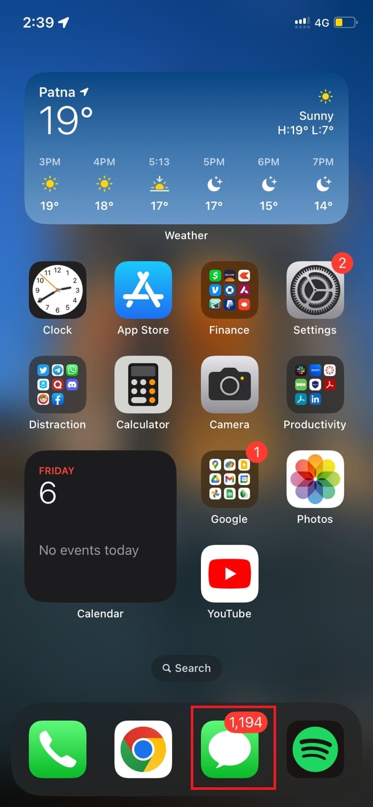 Open the Messages app on your phone.
