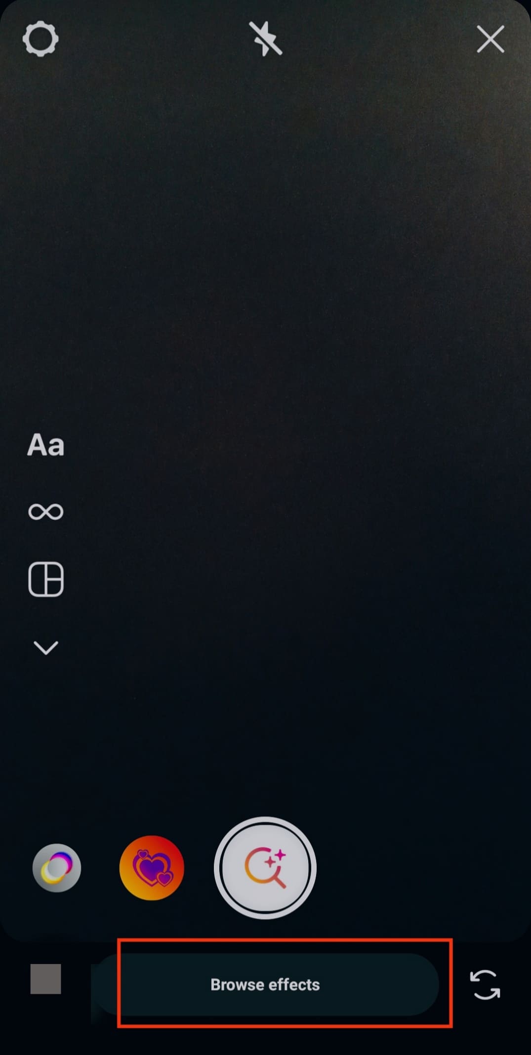 Swipe left and tap on Browse effects