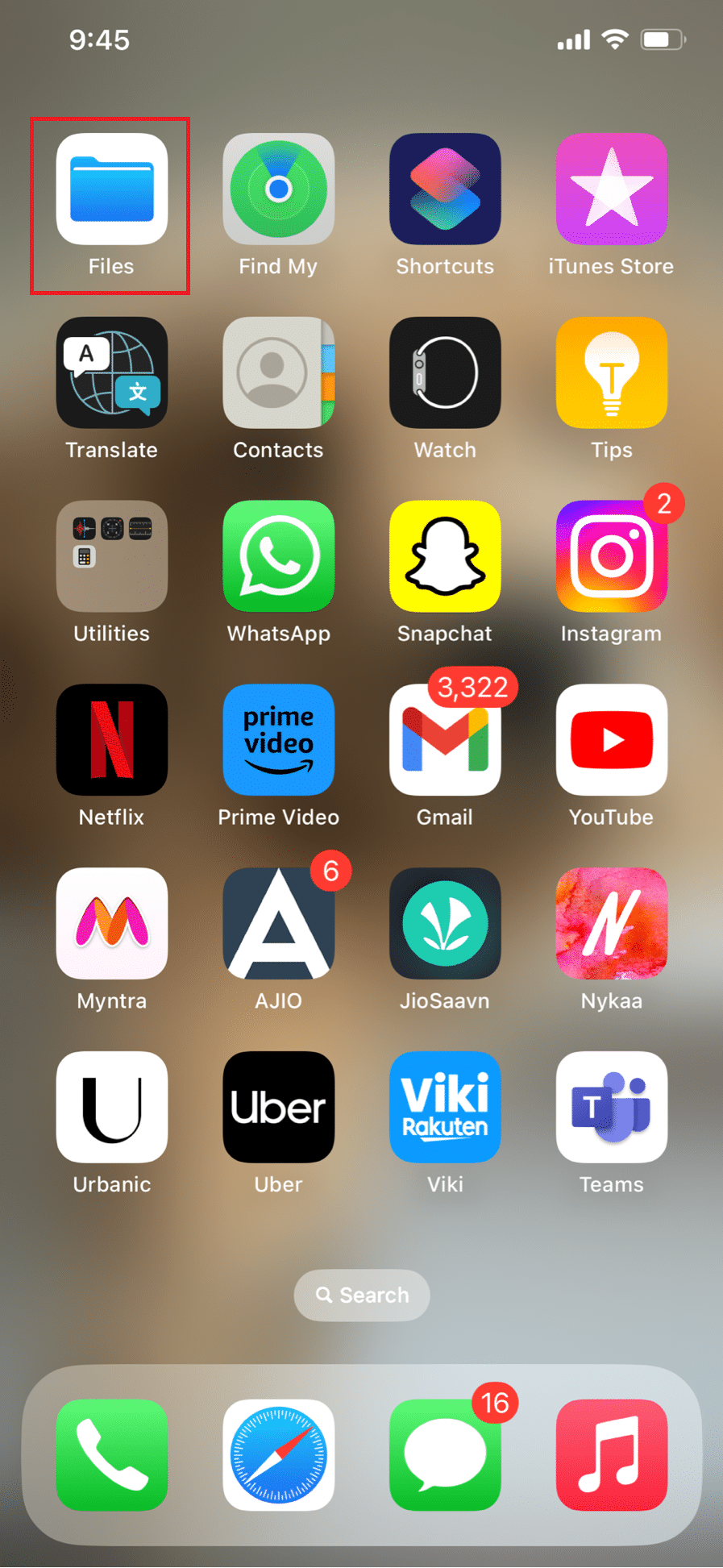 On your iPhone or iPad open the Files app