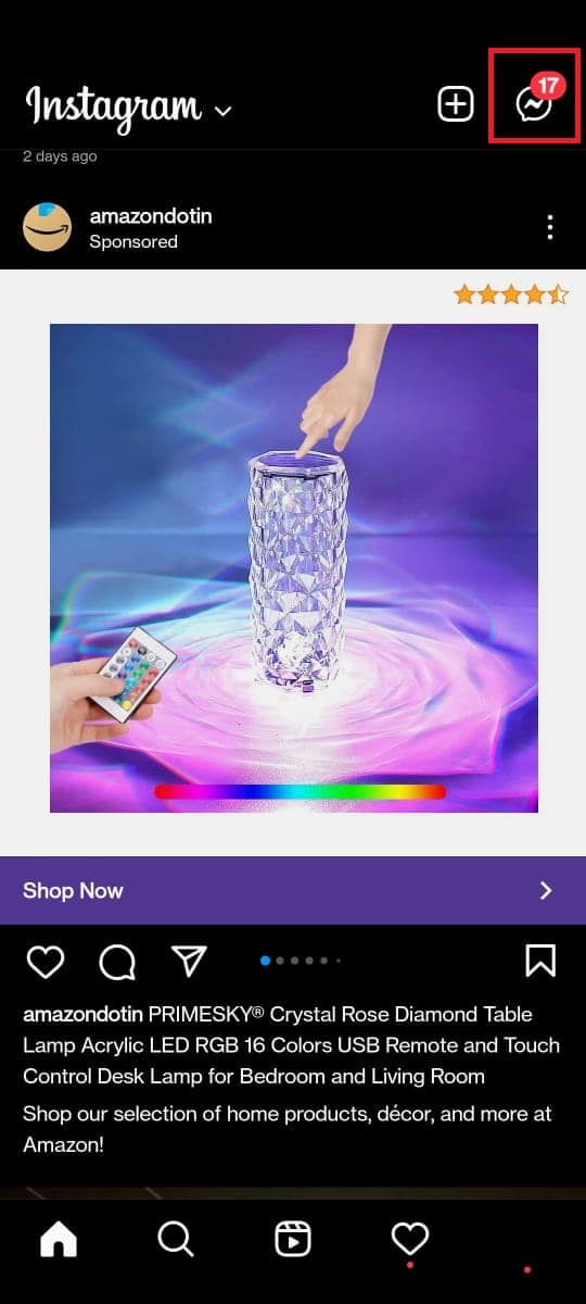 Click on the Messenger icon